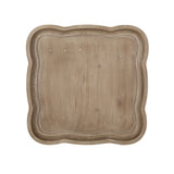 French Country Accent Table with Hourglass Design in Natural MDF