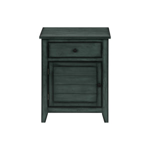 Accent Table With Storage Drawer - Blue