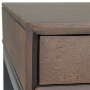 Mid Century Wide Writing Desk with Three Drawers - Multiple Colors