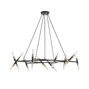 41'' Black & Golden Modern Chandelier Light Fixture