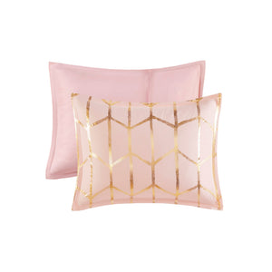 4-Piece Twin/Twin XL 100% Polyester Brushed Printed Comforter Set