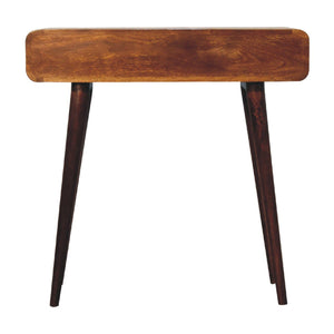 Curved Hallway Table - Chestnut