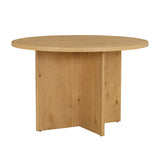 5-Piece Modern Round Dining Set with Upholstered Chairs