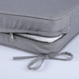 Set of 3 Outdoor Loveseat Cushion Set 48 x 24 Inch - Gray