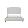 Hannah - Upholstered Wingback Bed Size / Tall Headboard Upholstered King Bed / Premium Textured Look / Minimalist Designs / No Box Spring Needed