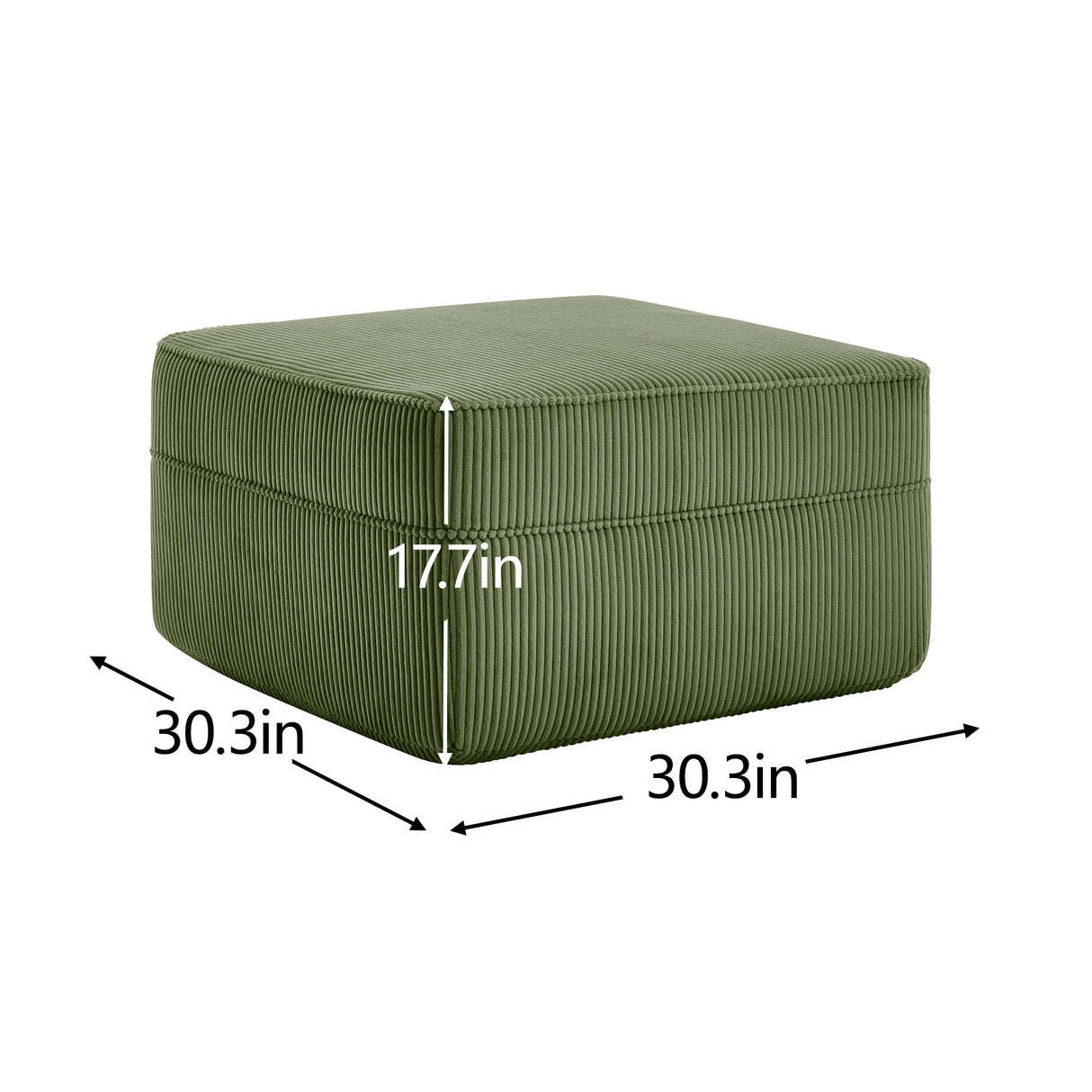 Ottoman Corduroy - Green