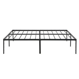 Heavy Duty Queen Size Bed Frame With Quiet Support - Black