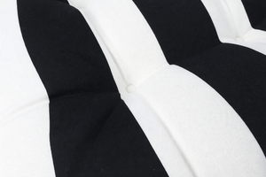 Outdoor Chair Cushions Set of 2 – Black/White Striped
