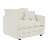 Comfy Deep Single Seat Sofa Upholstered Reading Armchair