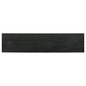 Manaya - 2 Door Stand With Open Shelving And Hidden Storage - Charcoal Black