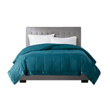 Lightweight Down Alternative Blanket with Satin Trim