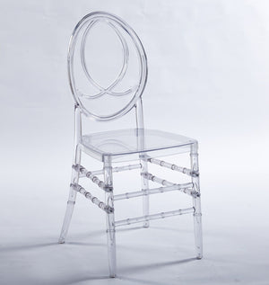 Dining Chair, Plastic Seat, Welding Chair (Set of 4) - Transparent