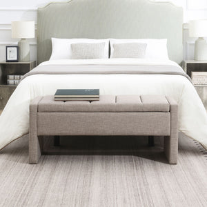 Modern Upholstered Large Bed End Bench With Storage