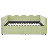 Gingham Daybed With USB Charging Port, Wave-Shaped Design