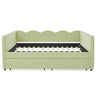 Gingham Daybed With USB Charging Port, Wave-Shaped Design