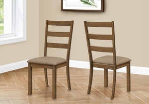 Upholstered Dining Chair Set of 2 with Padded Seats - Beige
