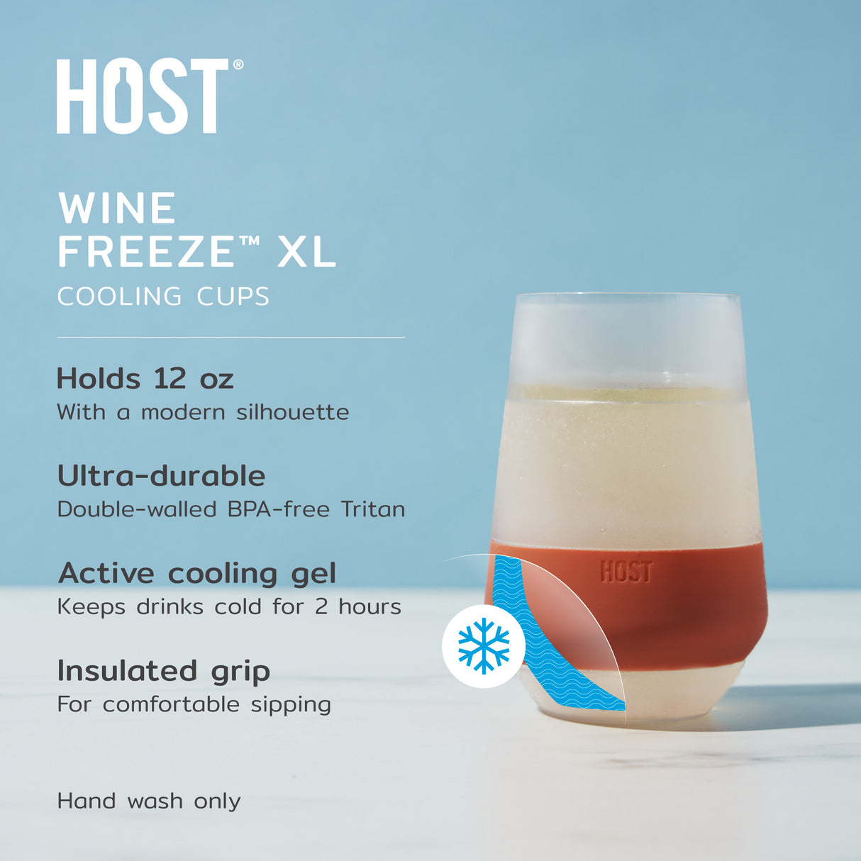Wine freeze™ xl in terra cotta (set of 2) by host®
