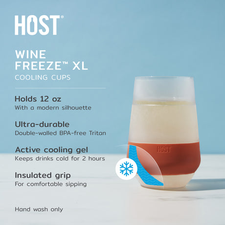 Wine freeze™ xl in terra cotta (set of 2) by host®
