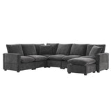 The Gwen Seven-Seat Modular Chenille Sectional