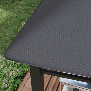 Outsunny - 10' x 10' Soft Top Patio Gazebo Outdoor Canopy With Unique Geometric Design Roof, All-Weather Steel Frame - Gray