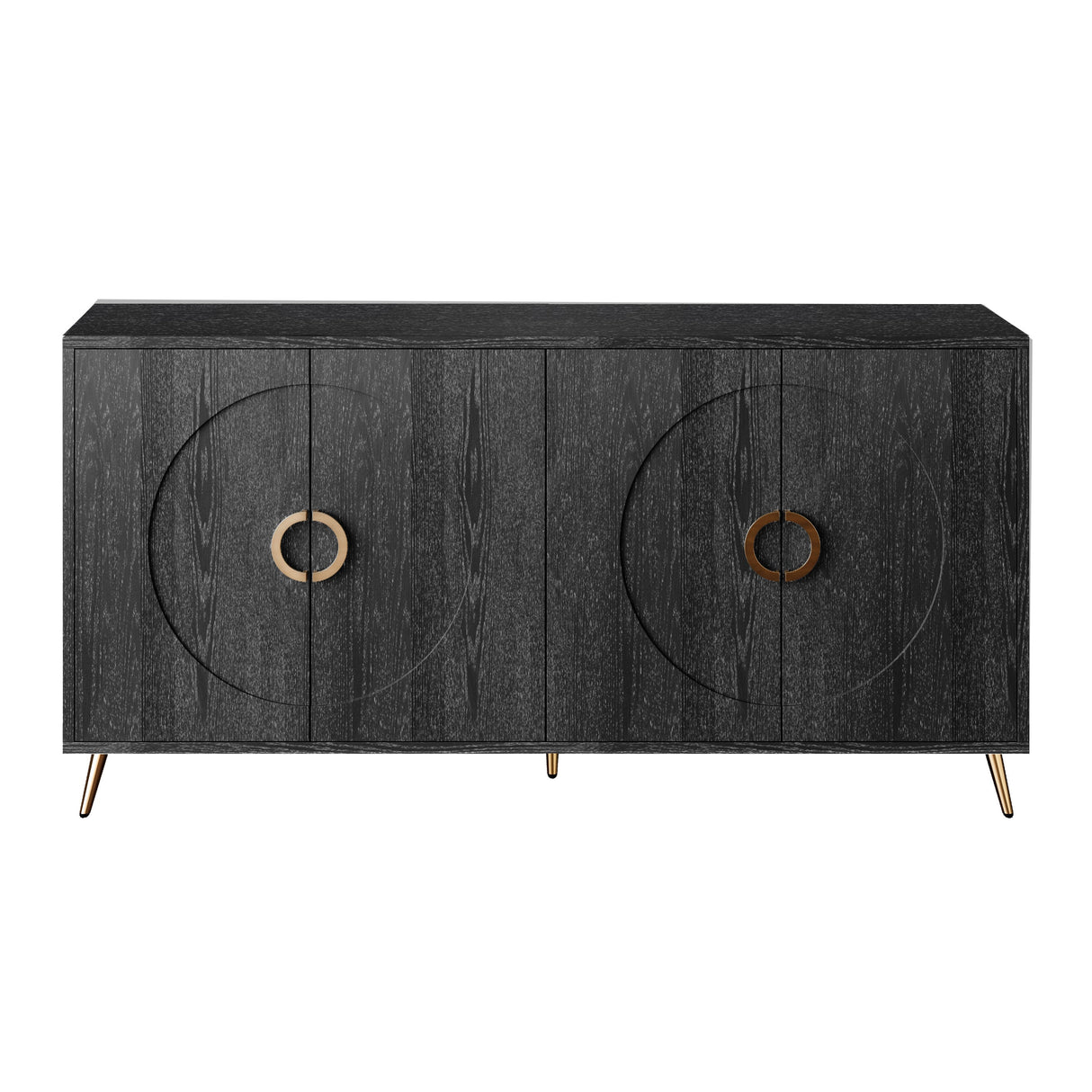Modern Lacquered 4 Door Wooden Cabinet