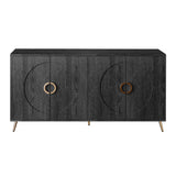Modern Lacquered 4 Door Wooden Cabinet