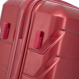 Set of 3 ABS Spinner Wheel Luggage in Wine Red - 20", 24", and 28"
