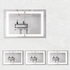 Medicine Cabinet With LED Vanity Mirror, Anti-Fog, Waterproof, Dimmable With Touch Switch