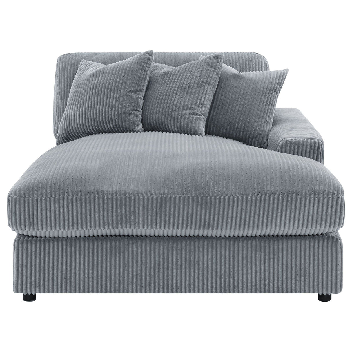 Marcus - Fog Track Arms Reversible Sectional With Pillows - Fog