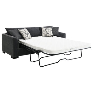 Pacheco - Upholstered Sleeper Sectional Chaise Sofa With Pocket Coils And Reversible Cushions - Dark Gray