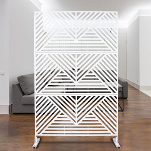 Freestanding Outdoor & Indoor Freestanding Metal Privacy Screen
