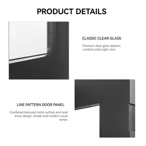 36"x80" Fiberglass Front Door with Contemporary Design