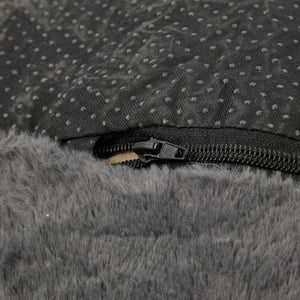 Sezze Indoor Bean Bag Chair with Gray Faux Fur