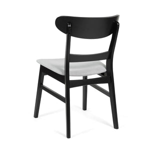 Mid Century Dining Chairs With Cushioned Seats And Wood Frame (Set of 2)