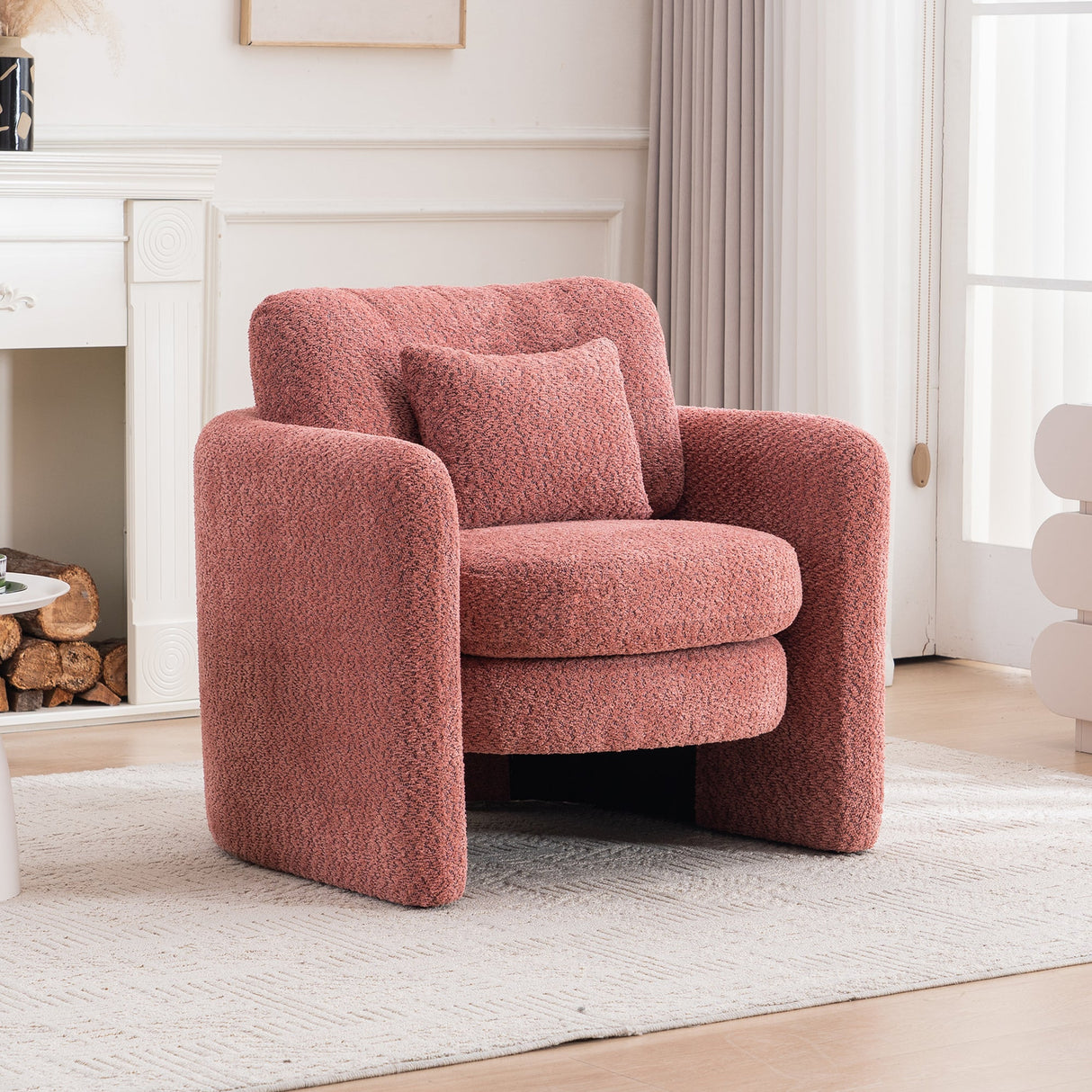 Rosewick Rounded Corner Cozy Modern Accent Chair