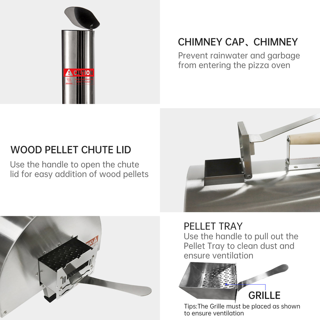Outdoor Manual Rotating Pizza Oven – Portable Wood-Fired Oven