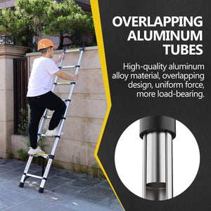8.5FT Telescopic Ladder - Aluminum Alloy Multi-Purpose Ladder