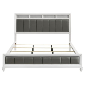Barzini Wood California King Panel Bed White
