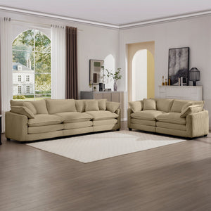 Elegant Oversized Sectional Sofa Set With Deep Seats And Flexible Layout