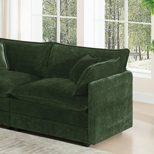 U-Shaped Sectional Sofa with Reversible Footrest