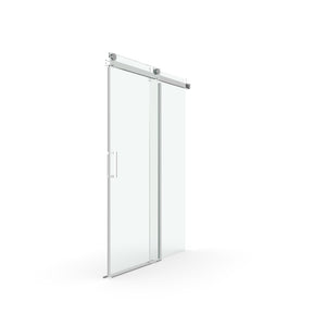 Frameless Soft-Closing Shower Door, 1/4" (6 Mm) Tempered Glass Single Sliding With Explosion Proof Coating