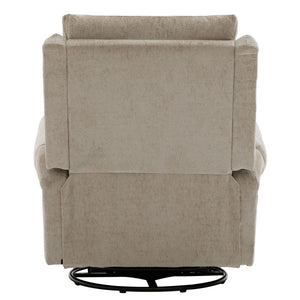 Manual Recliner Massage Chair With Swivel Rocker, 8 Massage Modes, Side Storage Pocket