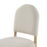 Natural Finish Dining Chairs, Set of 2