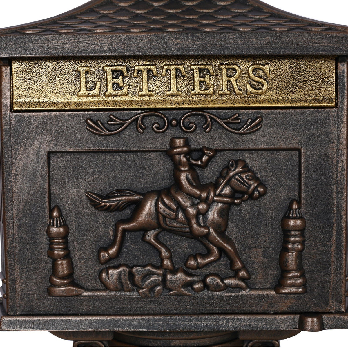 Cast Aluminum Mailbox with Durable Construction – Dark Brown, Black, or White