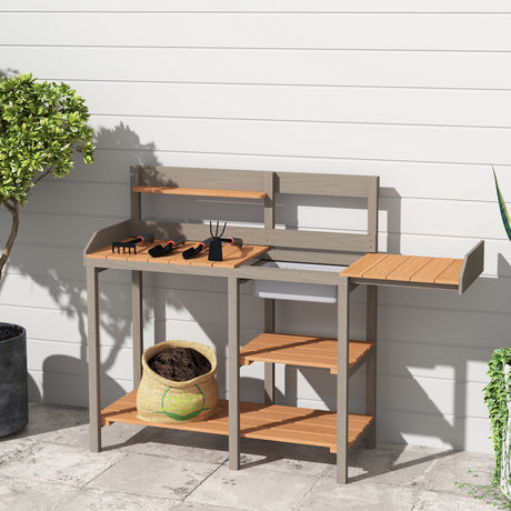 Outdoor-Potting-Bench,--with-Cabinet-Potting-Bench-&-Storage