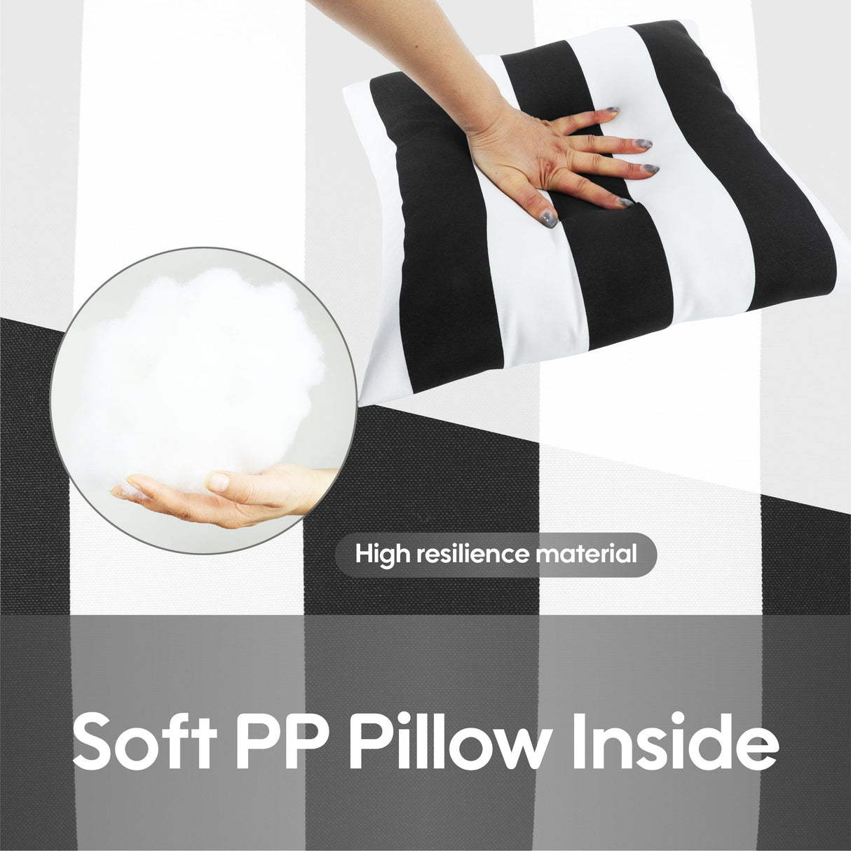 2 Pack Outdoor Throw Pillows, Waterproof & Fade-Resistant (18x18 Inch)