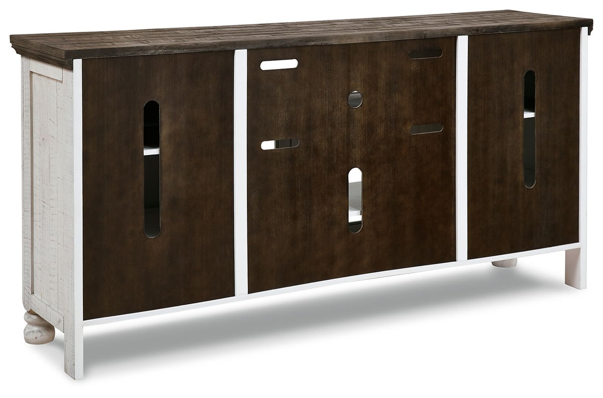 Havalance - Extra Large TV Stand - 4 Doors - Brown / Beige