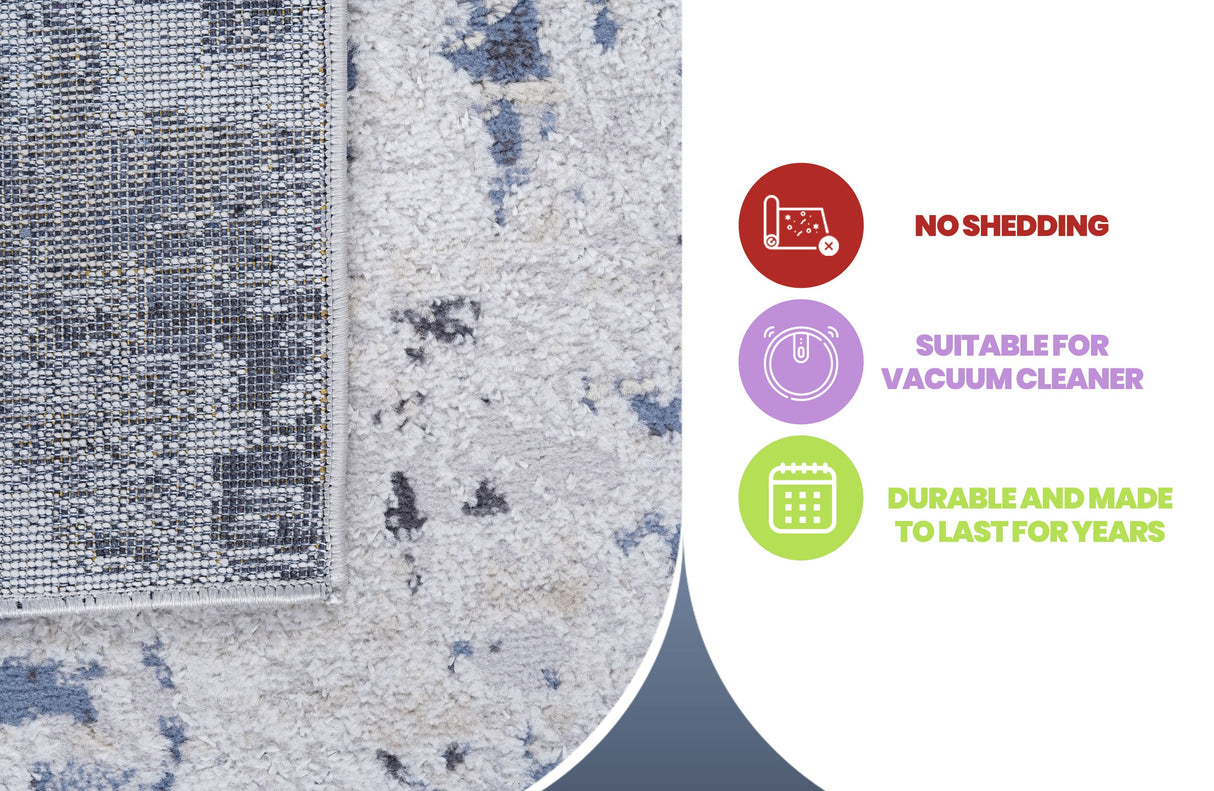 NAAR MARFI Collection Abstract Non-Shedding and Stain Resistant Area Rug