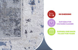 NAAR MARFI Collection Abstract Non-Shedding and Stain Resistant Area Rug