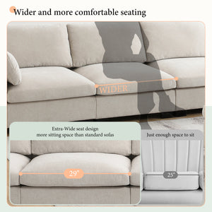 130" Modular Sectional Sofa